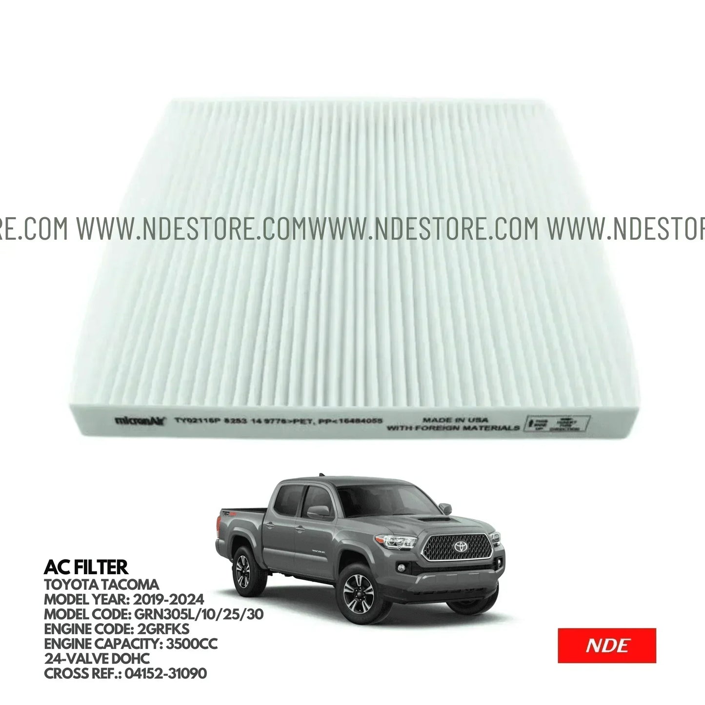 CABIN AC FILTER GENUINE FOR TOYOTA TACOMA (2019-2025) - ndestore.com