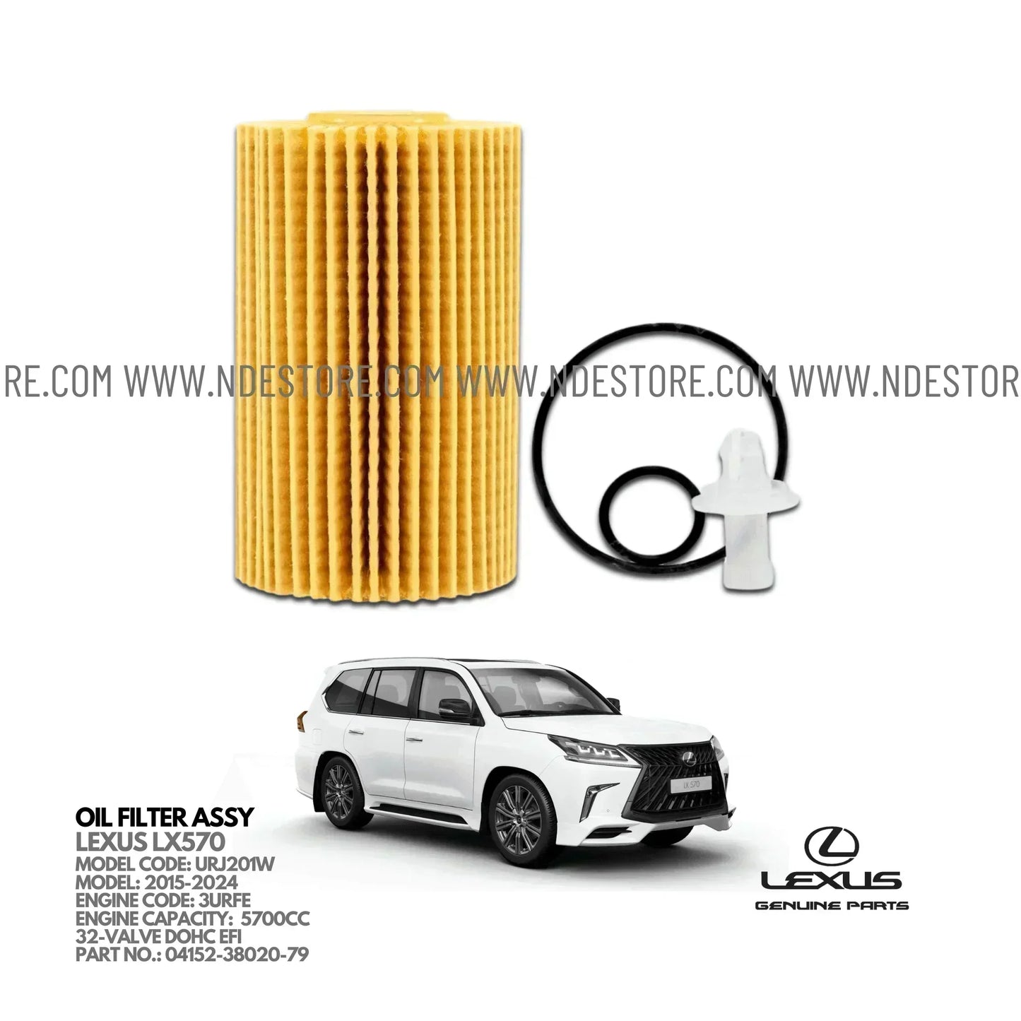 OIL FILTER GENUINE FOR LEXUS LX570 - ndestore.com