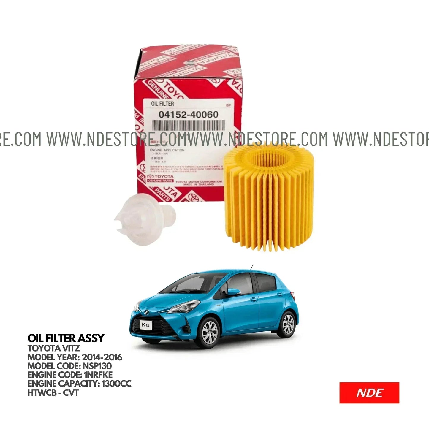 OIL FILTER FOR TOYOTA VITZ 1300CC (2014-2016) - ndestore.com