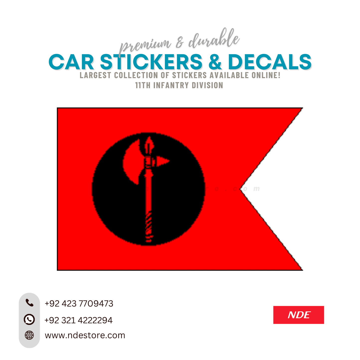 STICKER PAKISTAN ARMY 11th INFANTRY DIVISION - ndestore.com