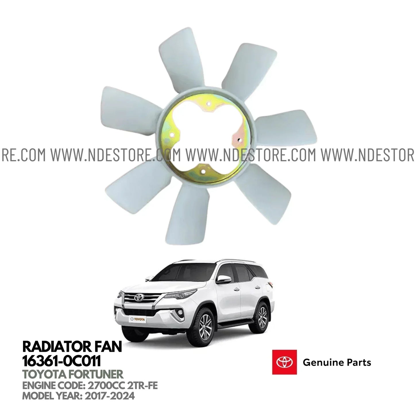 RADIATOR COOLING FAN FOR TOYOTA FORTUNER - ndestore.com