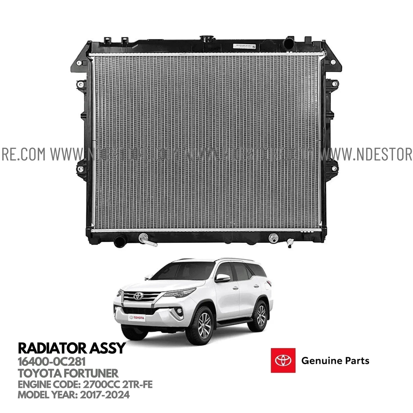 RADIATOR ASSY COMPLETE FOR TOYOTA FORTUNER - ndestore.com
