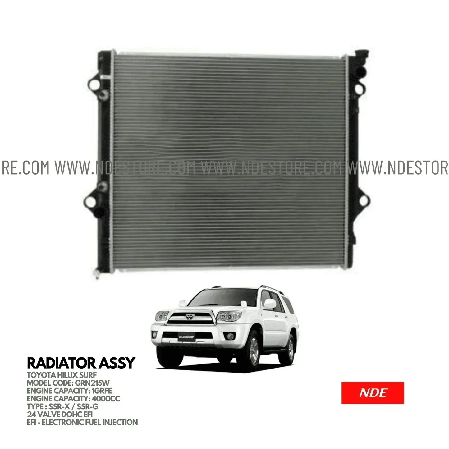 RADIATOR ASSY COMPLETE FOR TOYOTA HILUX SURF SSR (2005-2009) - ndestore.com