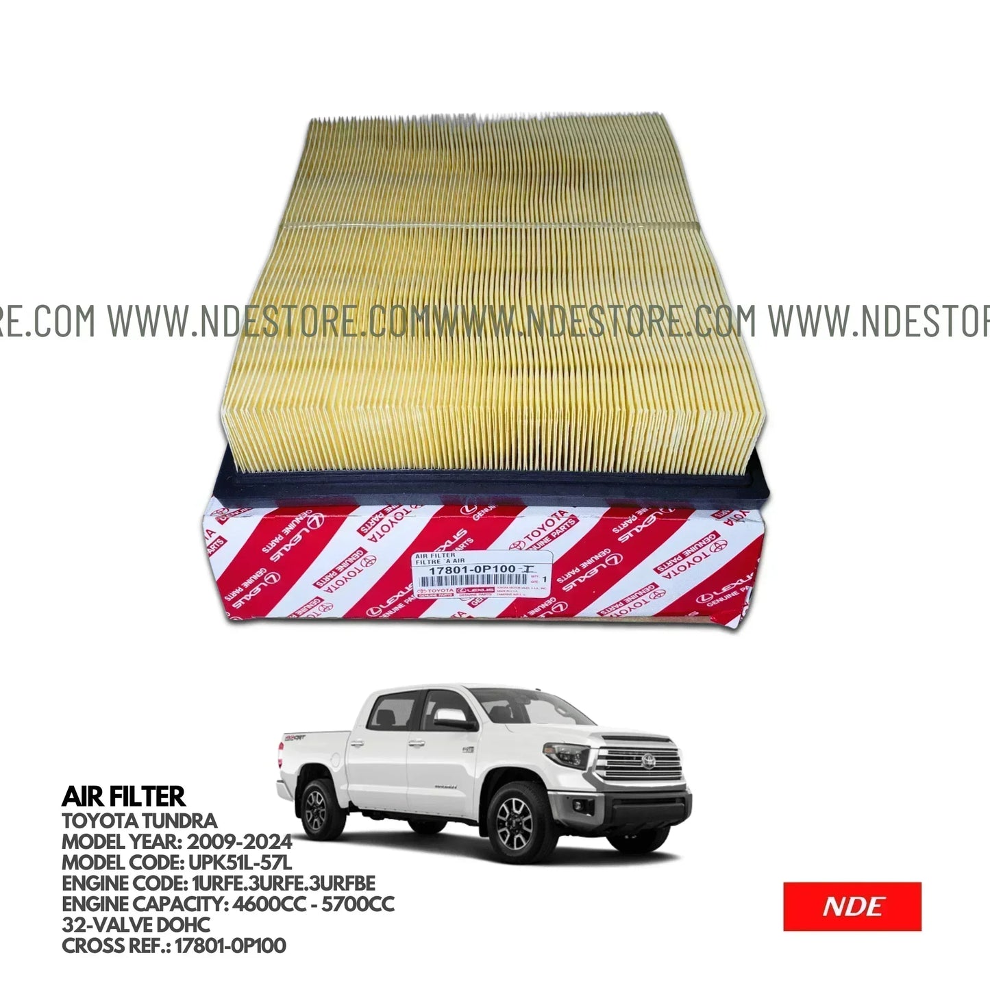 AIR FILTER ELEMENT GENUINE FOR TOYOTA TUNDRA (2009-2025) - ndestore.com