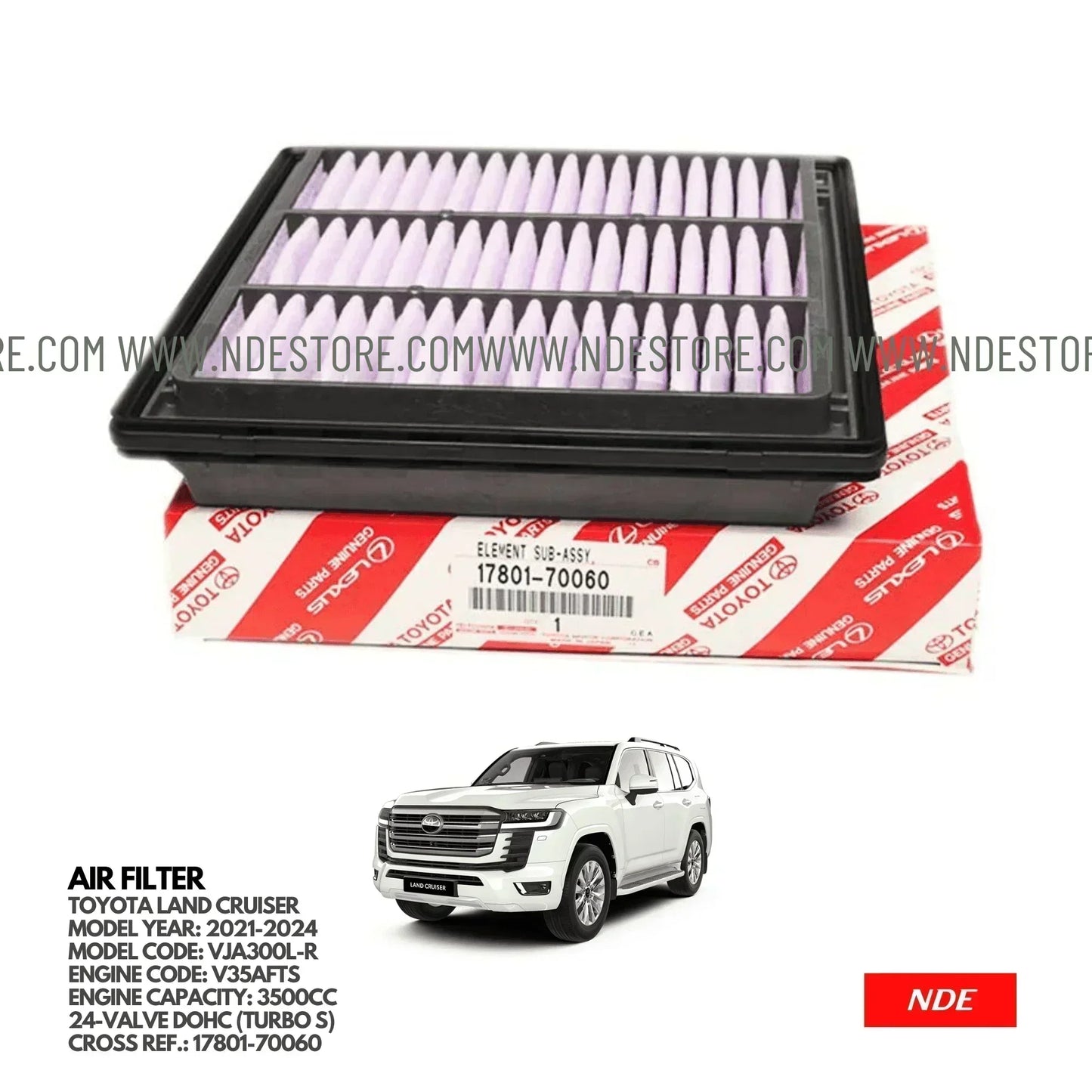 AIR FILTER FOR TOYOTA LAND CRUISER (2021-2025) - ndestore.com