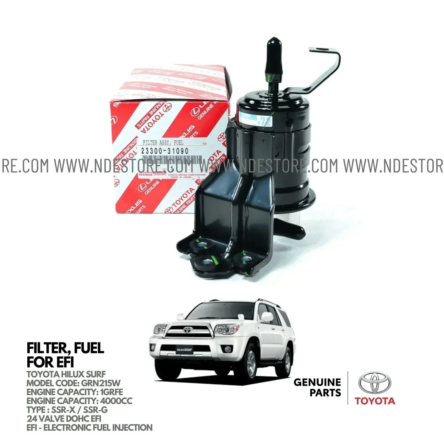 FUEL FILTER ASSY FOR TOYOTA HILUX SURF SSR (2005-2009) - ndestore.com