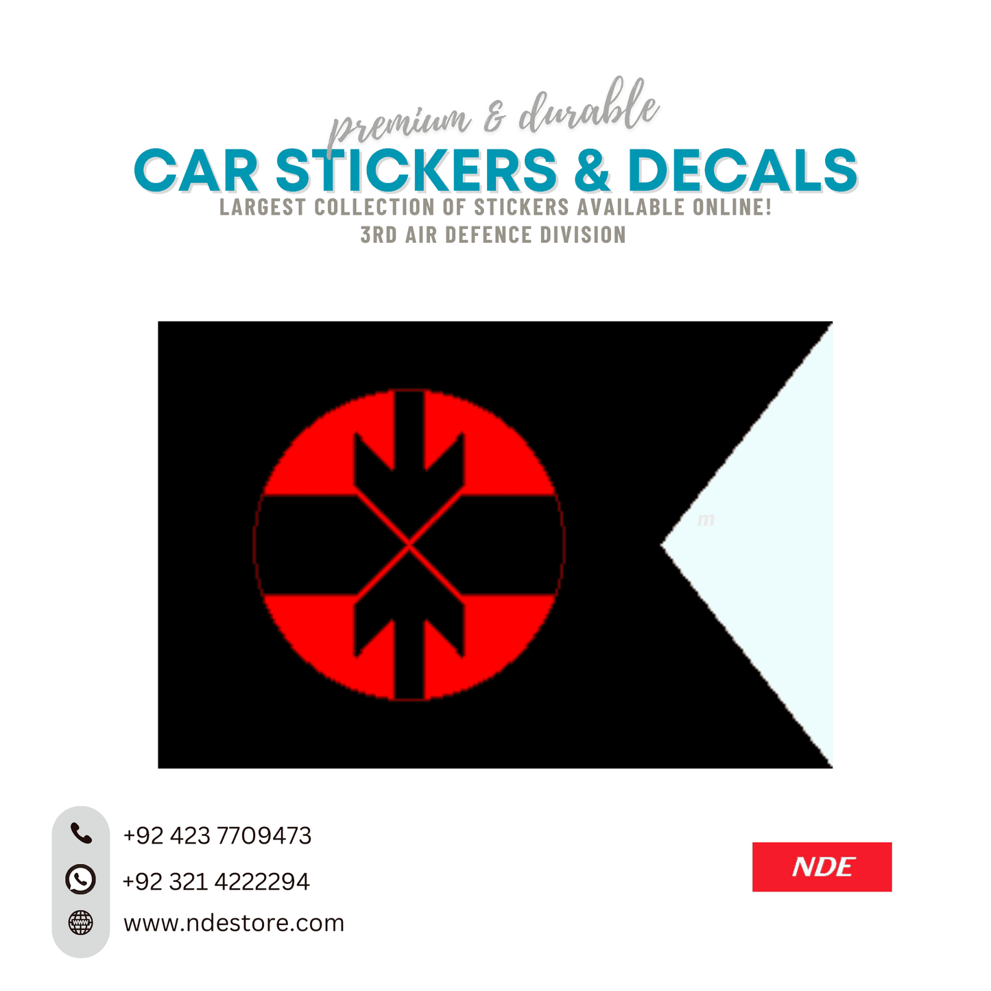 STICKER PAKISTAN ARMY 3rd AIR DEFENCE DIVISION - ndestore.com