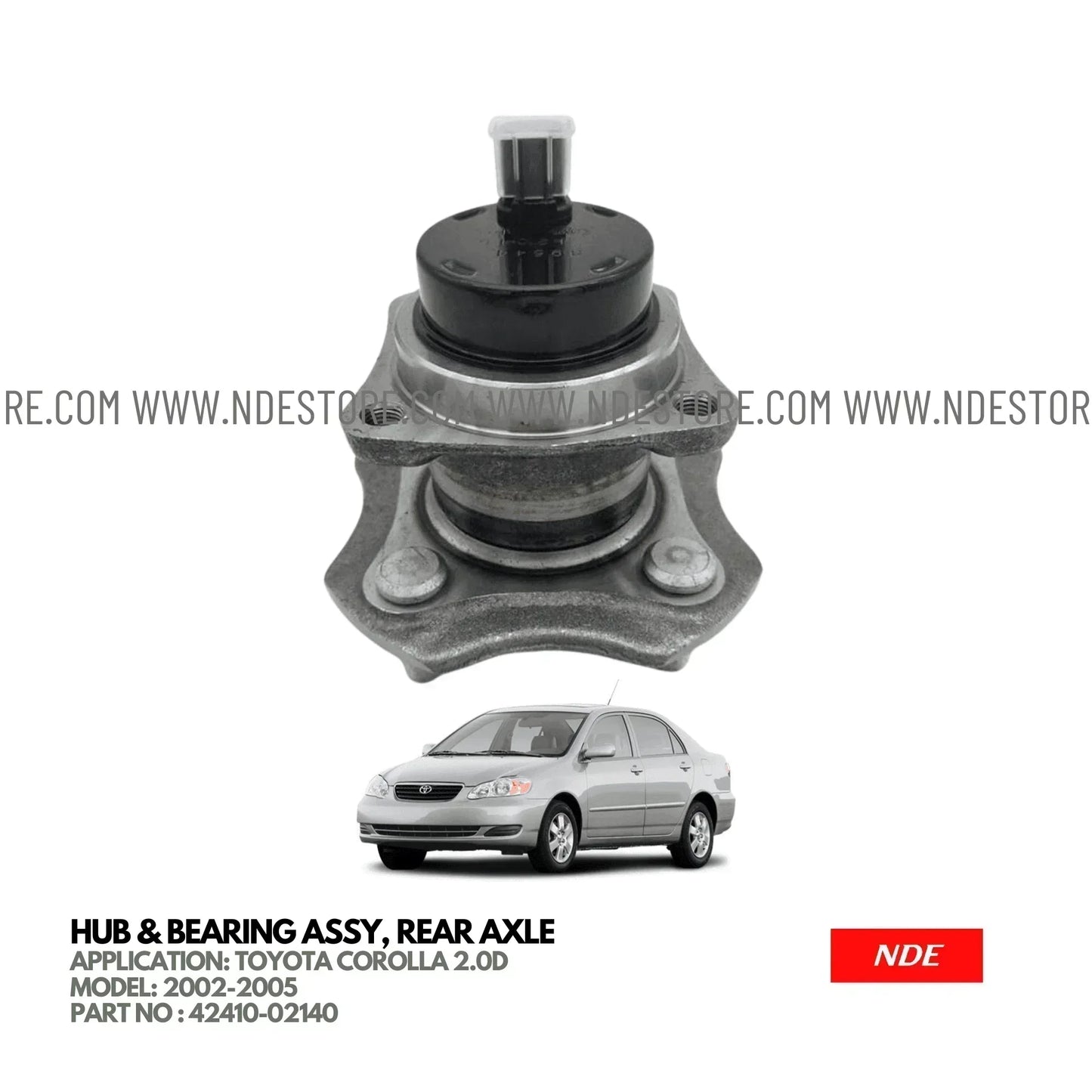 HUB BEARING ASSY REAR AXLE FOR TOYOTA COROLLA 2.0D (2002-2005) - ndestore.com