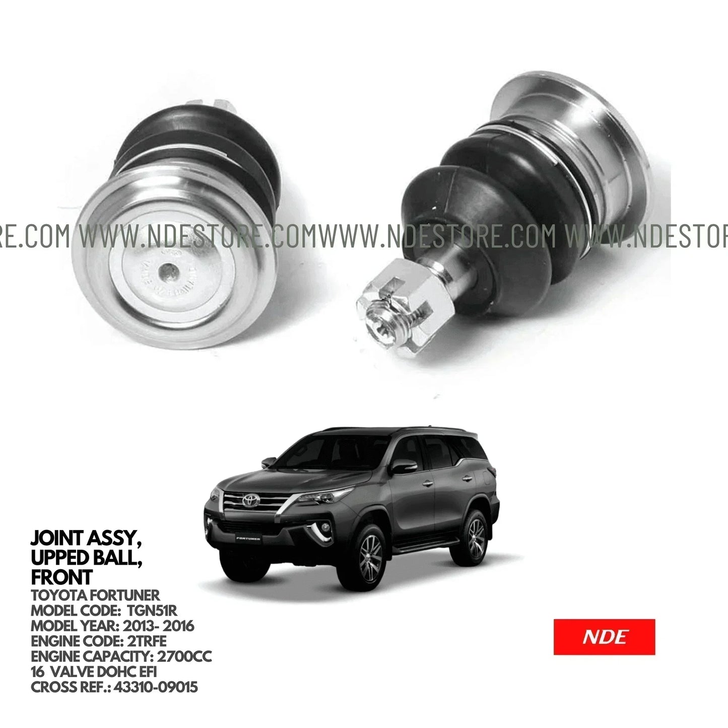 BALL JOINT ASSY FRONT UPPER BALL FOR TOYOTA FORTUNER (2013-2016) - ndestore.com