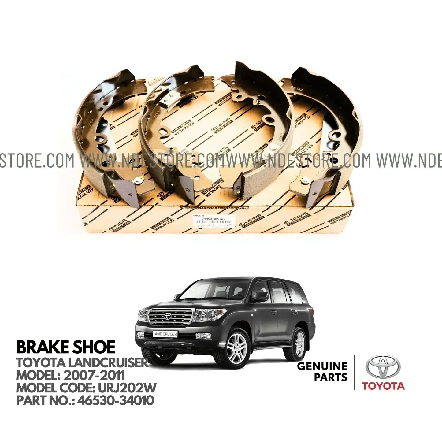 BRAKE SHOE KIT REAR GENUINE FOR LEXUS LX570 - ndestore.com