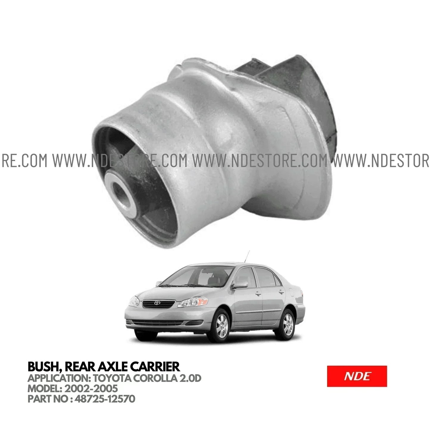 BUSH REAR AXLE CARRIER FOR TOYOTA COROLLA 2.0D (2002-2005) - ndestore.com