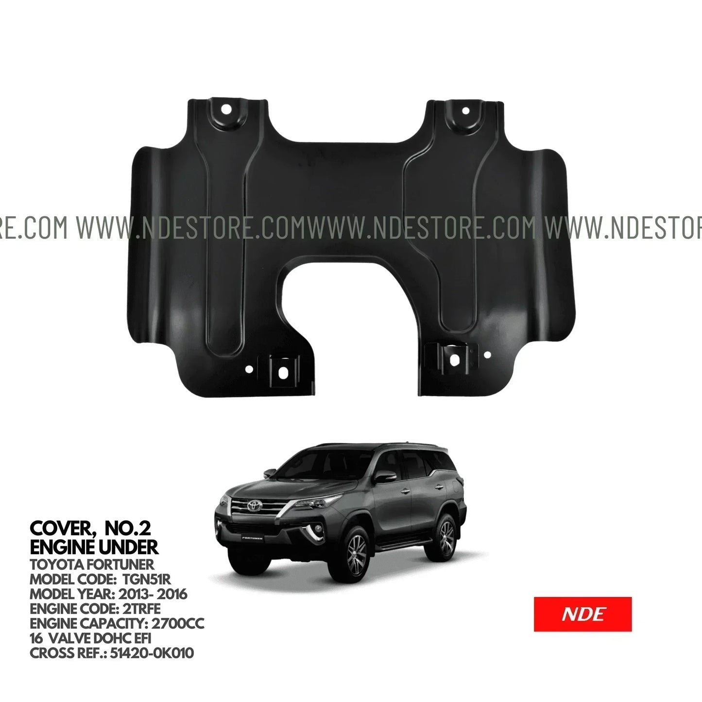 ENGINE SHIELD NO 2 FOR TOYOTA FORTUNER (2013-2016) - ndestore.com