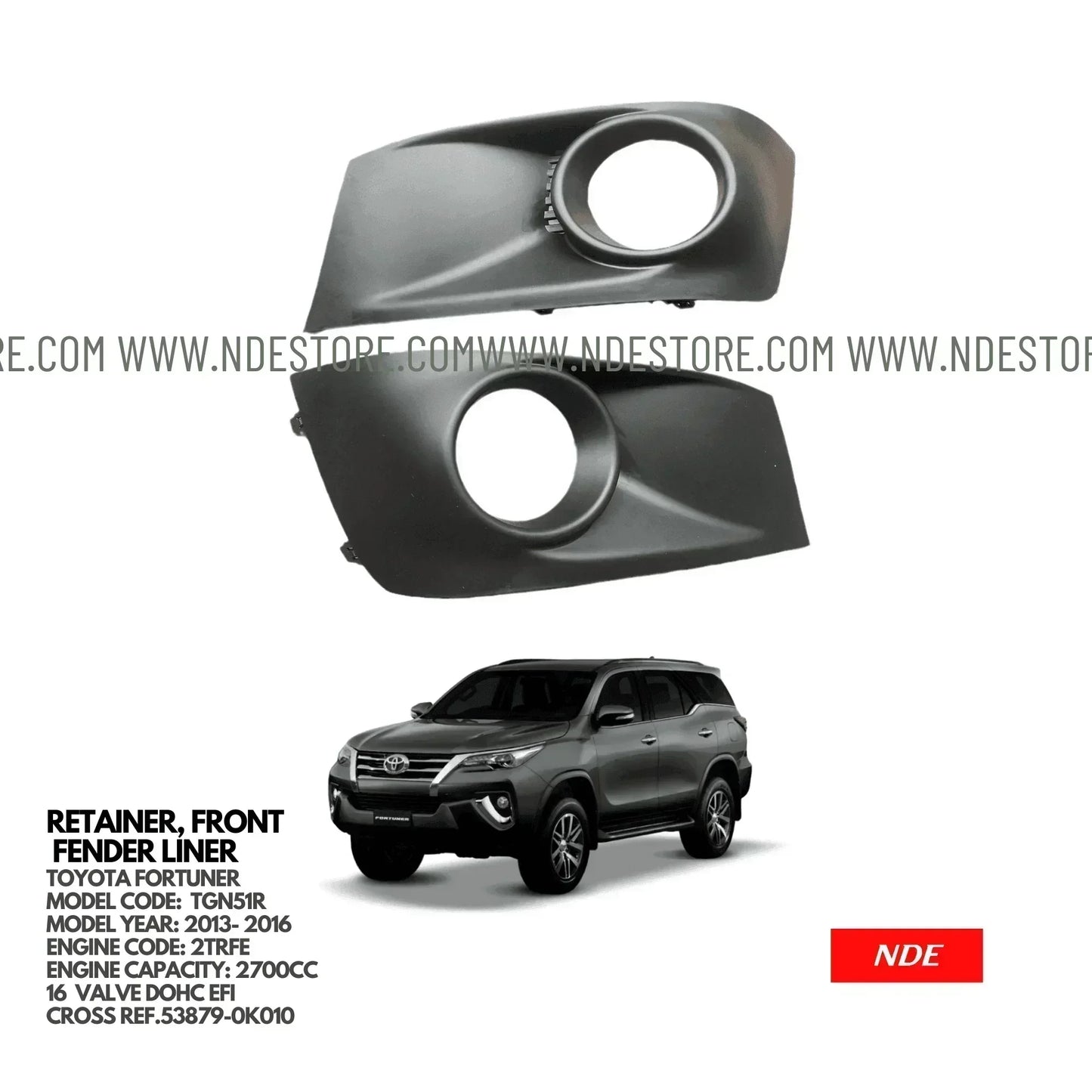 FOG LAMP COVER FOR TOYOTA FORTUNER (2013-2016) - ndestore.com
