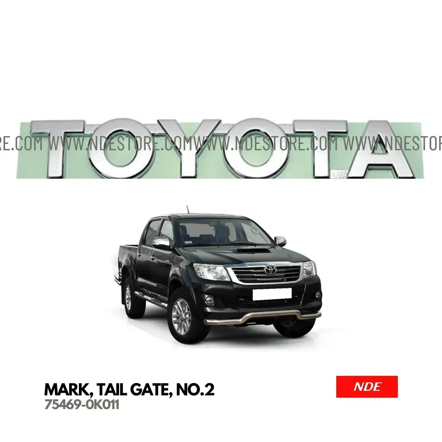 MARK TAIL GATE NO 2 FOR TOYOTA HILUX - ndestore.com