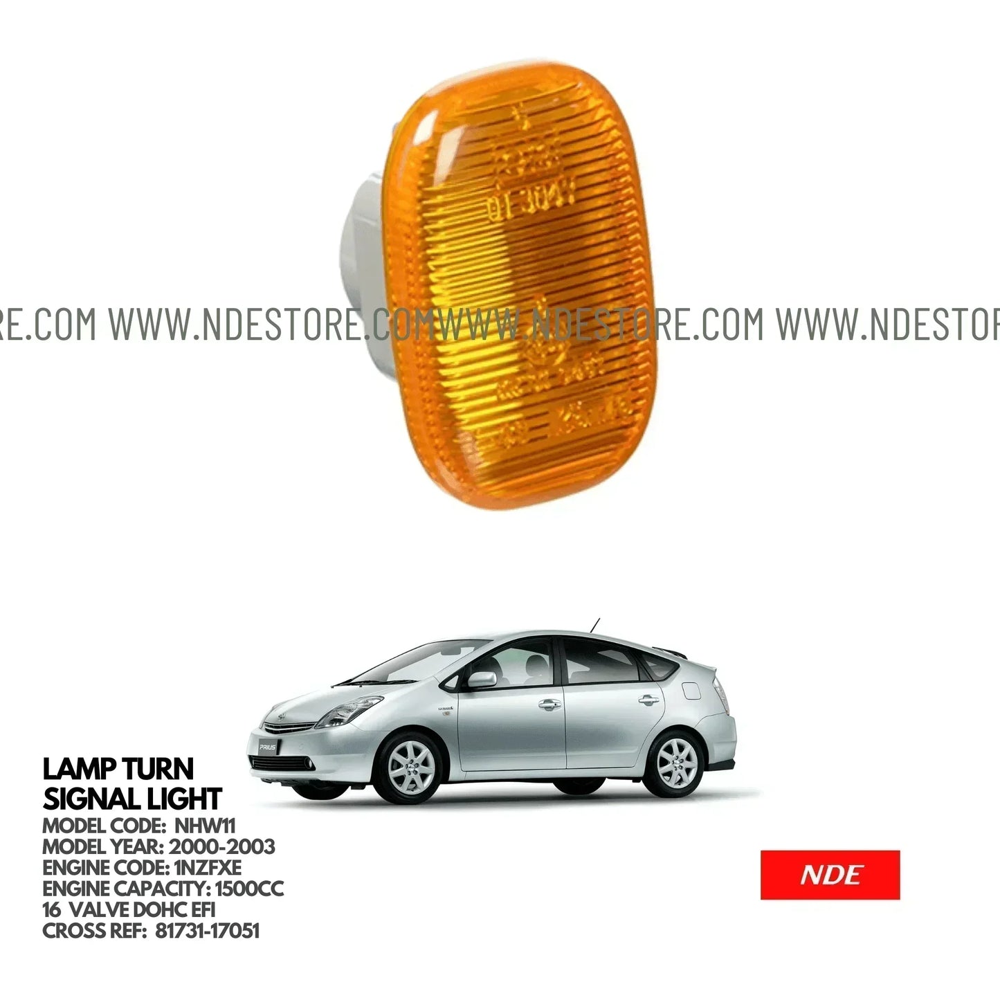 LAMP ASSY SIDE TURN SIGNAL FOR TOYOTA PRIUS (2000-2013) - ndestore.com