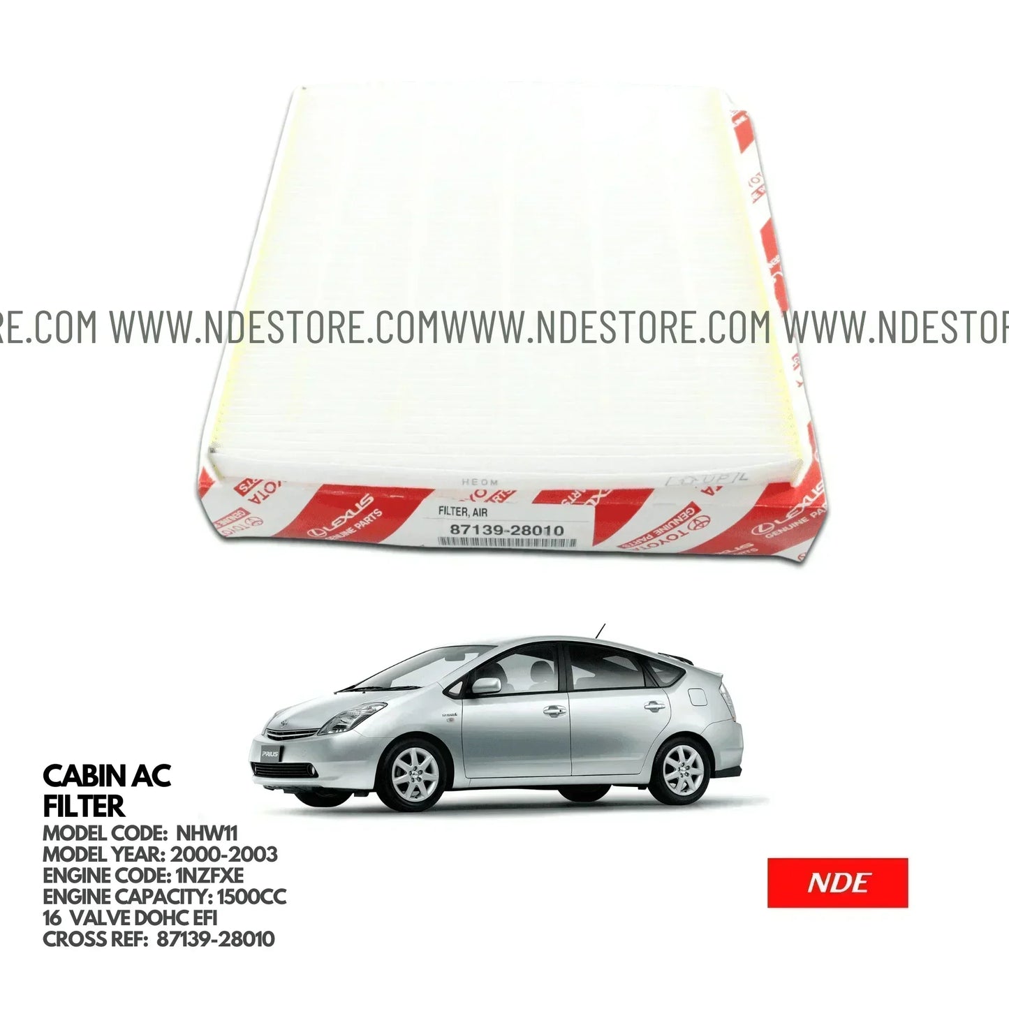 CABIN AC FILTER GENUINE FOR TOYOTA PRIUS - ndestore.com