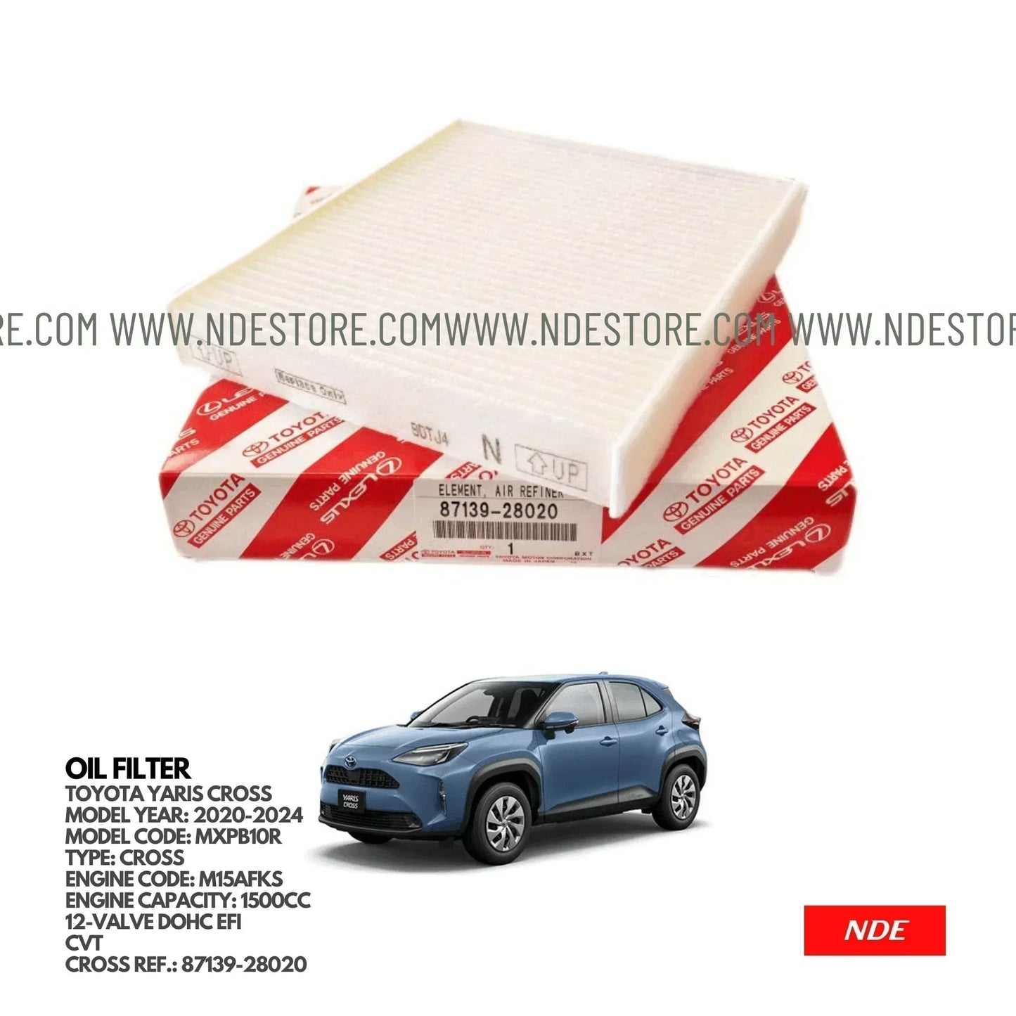CABIN AC FILTER FOR TOYOTA YARIS CROSS (2020-2025) - ndestore.com