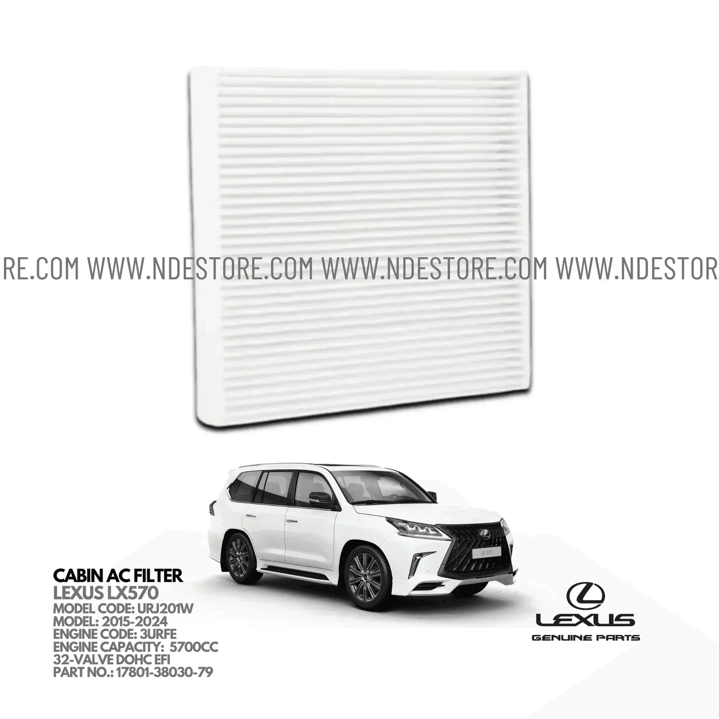 CABIN AC FILTER GENUINE FOR LEXUS LX570 - ndestore.com