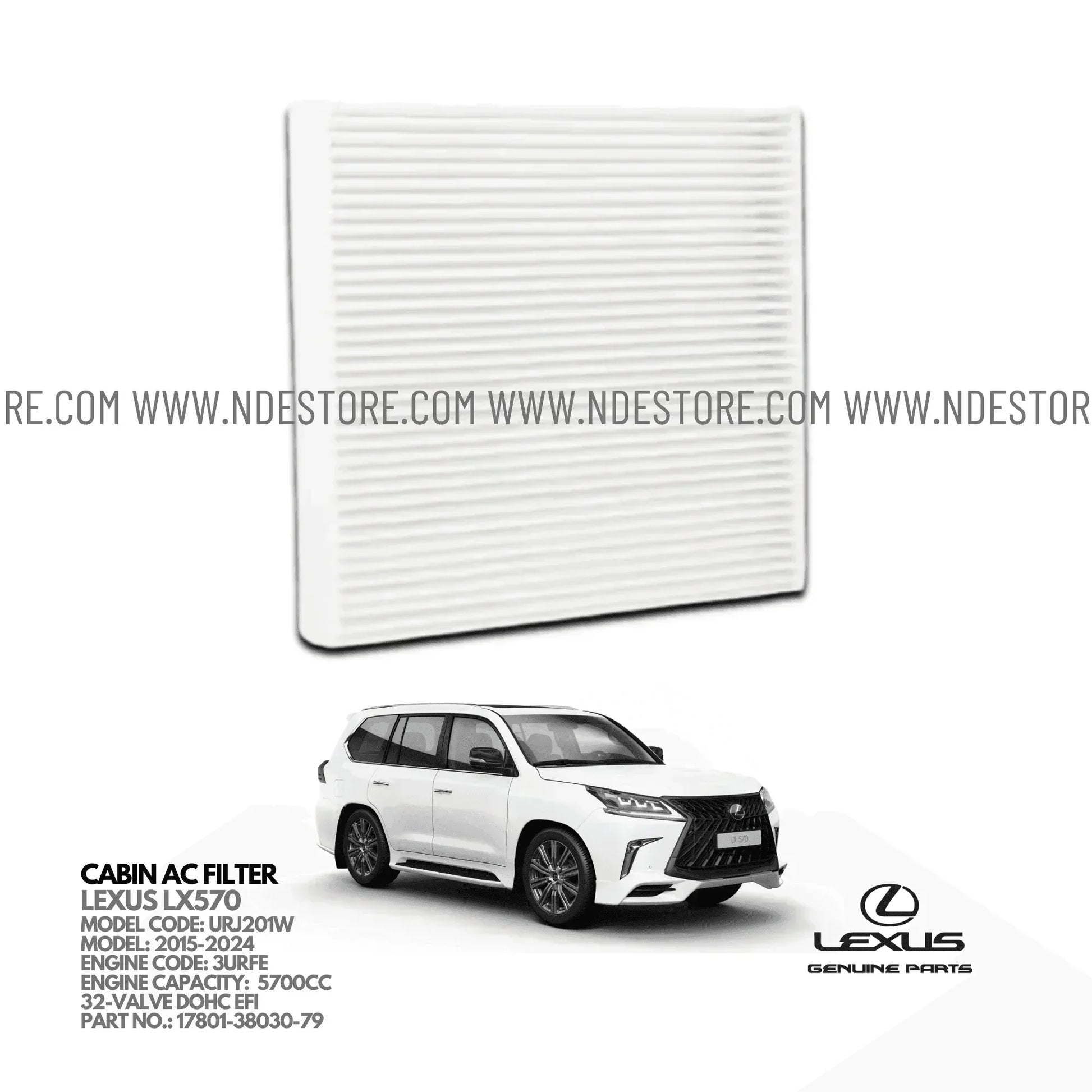 CABIN AC FILTER GENUINE FOR LEXUS LX570 - ndestore.com
