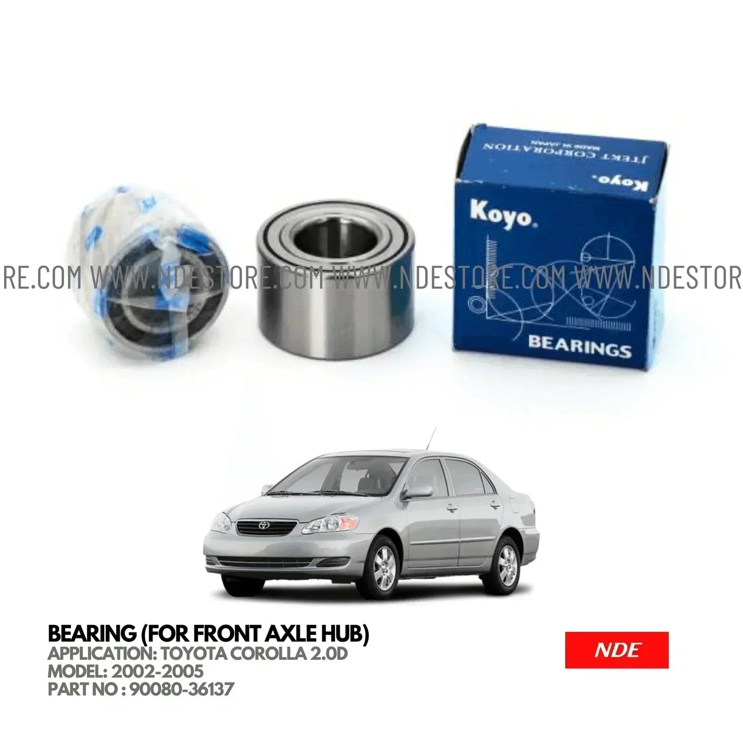 BEARING FRONT WHEEL FOR TOYOTA COROLLA 2.0D (2002-2008) - ndestore.com