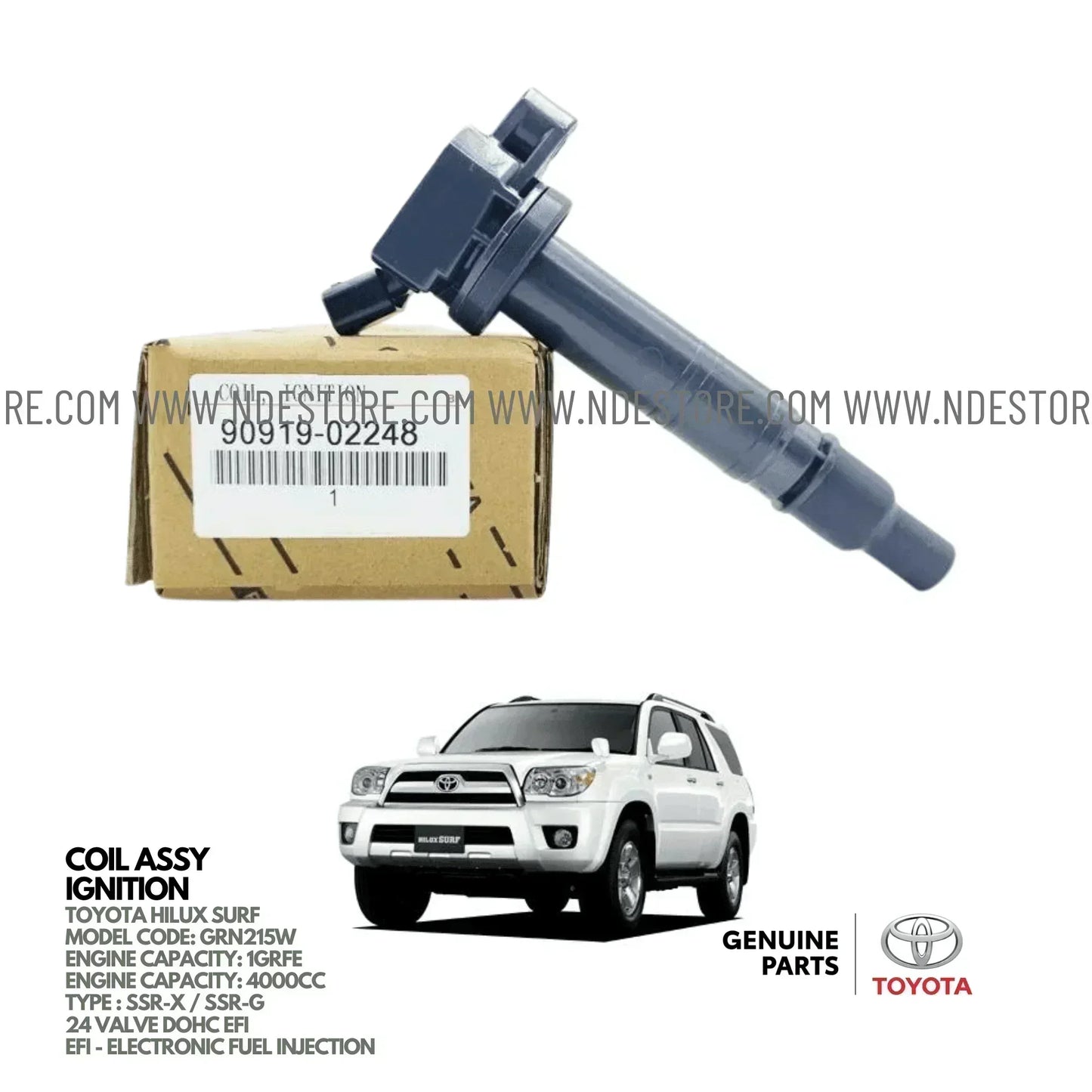 IGNITION COIL ASSY GENUINE FOR TOYOTA HILUX SURF SSR (2005-2009) - ndestore.com