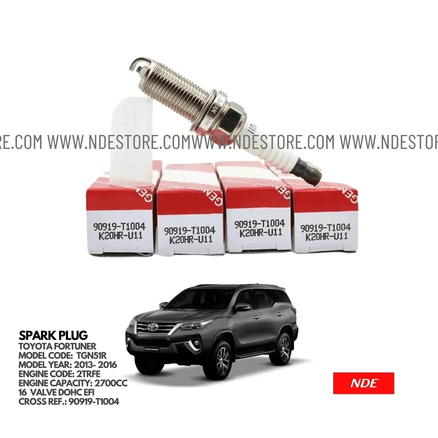 SPARK PLUG GENUINE FOR TOYOTA FORTUNER (2013-2016) - ndestore.com