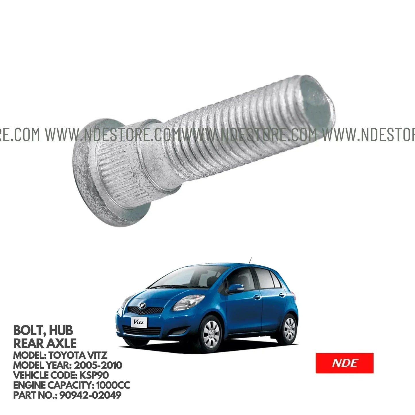 BOLT, HUB FOR REAR AXLE FOR TOYOTA VITZ KSP90 (2005-2010) - ndestore.com