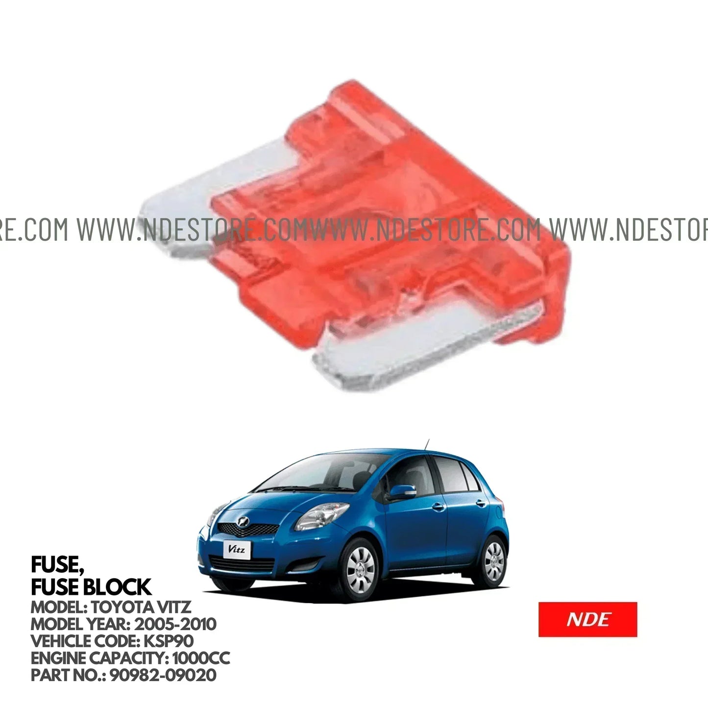 FUSE BLOCK 10A FOR TOYOTA VITZ KSP90 (2005-2010) - ndestore.com