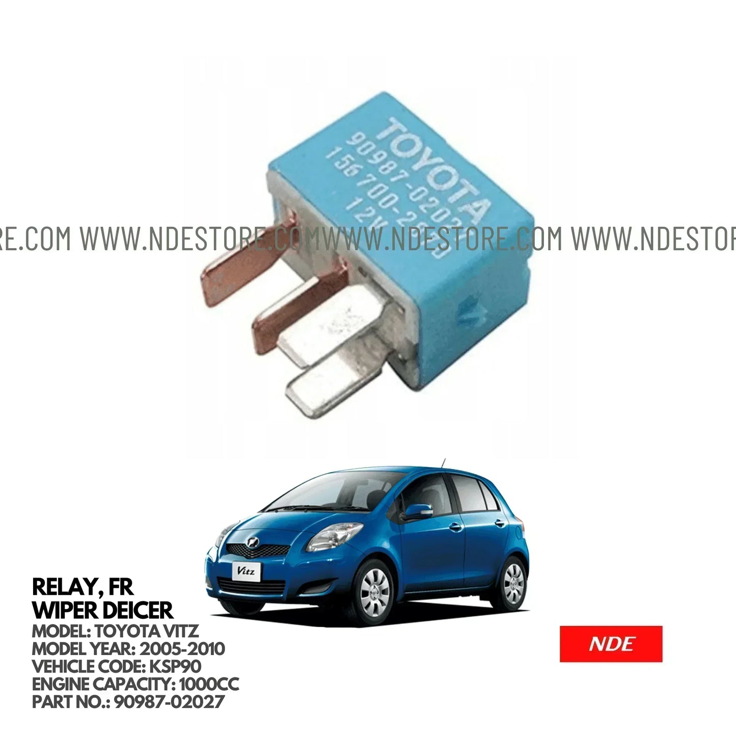 RELAY, FR WIPER DEICER FOR TOYOTA VITZ KSP90 (2005-2010) - ndestore.com