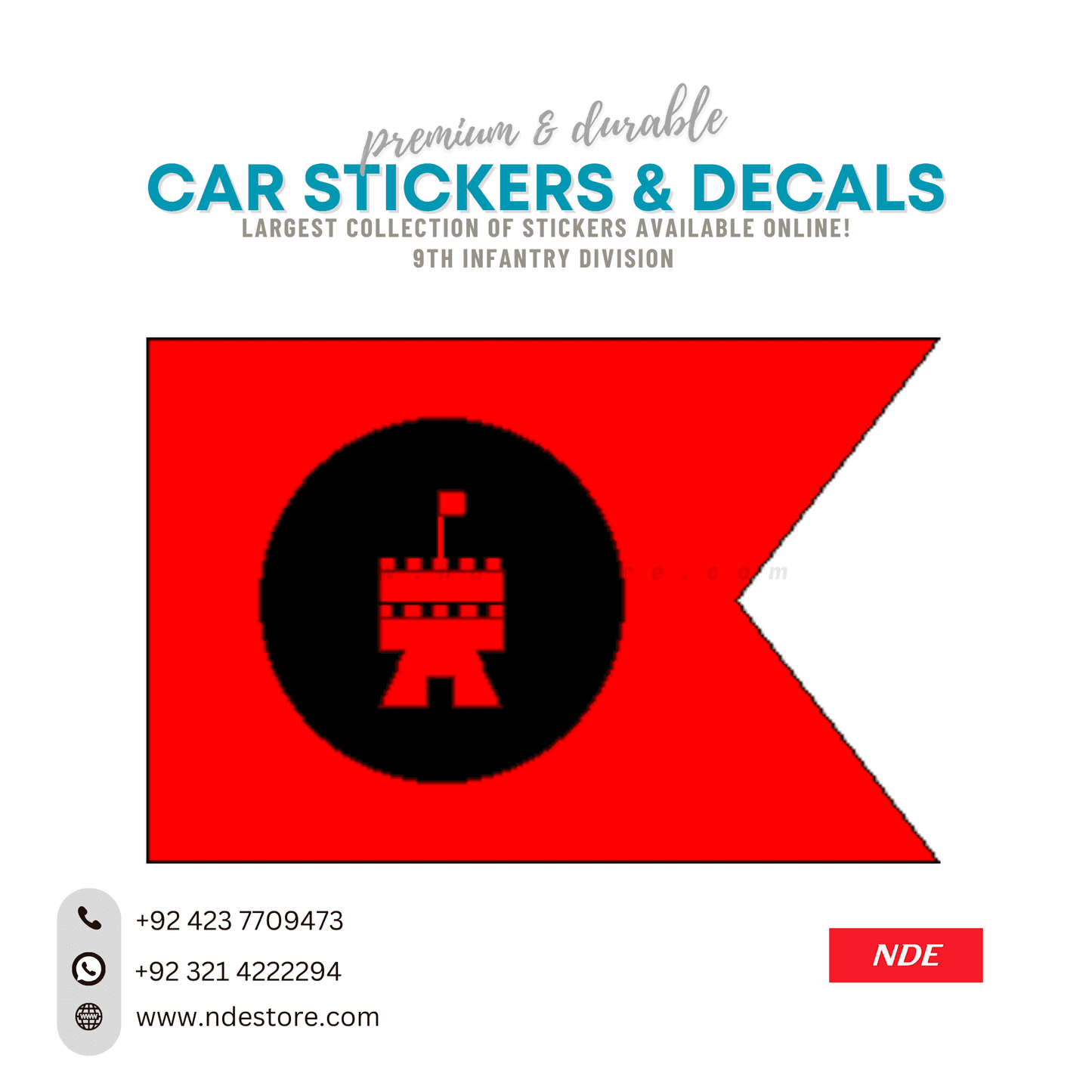 STICKER PAKISTAN ARMY 9th INFANTRY DIVISION - ndestore.com