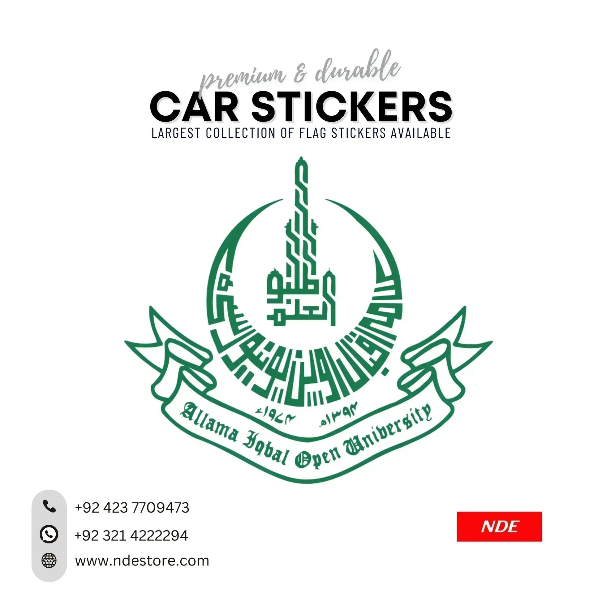 STICKER ALLAMA IQBAL OPEN UNIVERSITY LOGO - ndestore.com