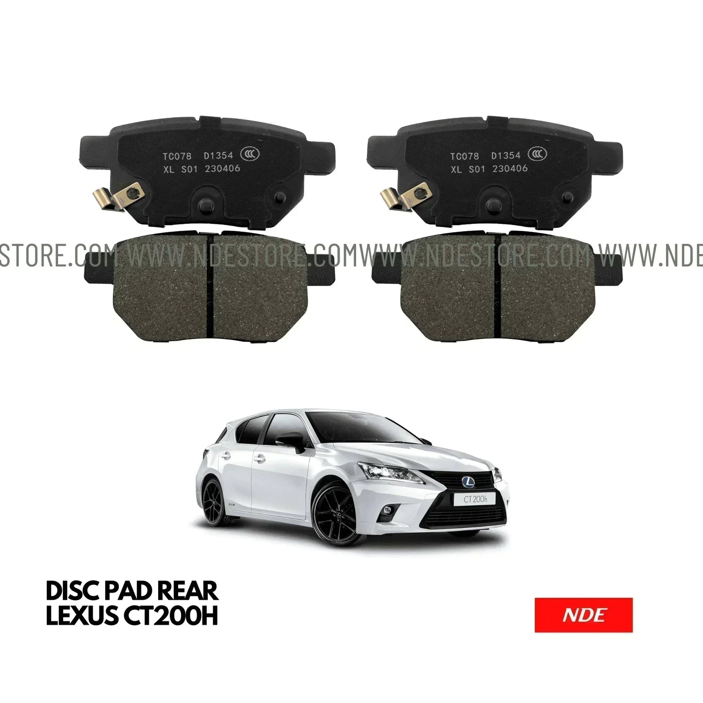 BRAKE DISC PAD SET REAR GENUINE FOR LEXUS CT200H - ndestore.com