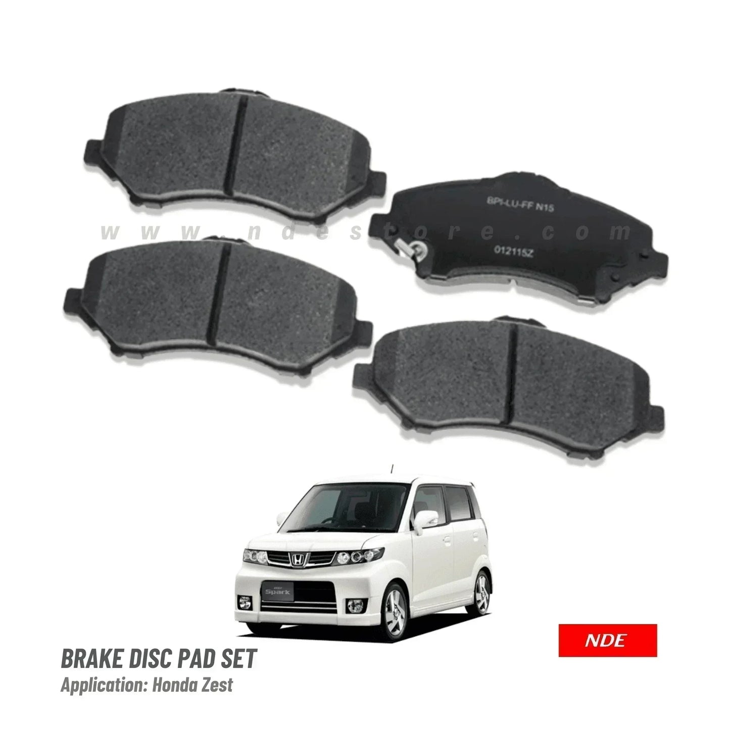 BRAKE DISC PAD SET FRONT DOT OE FOR HONDA ZEST (2014-ONWARDS) - ndestore.com