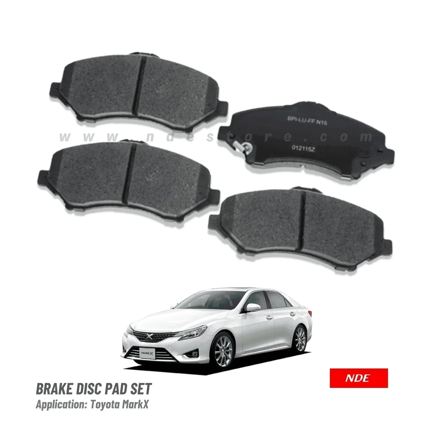 BRAKE DISC PAD SET FRONT DOT OE FOR TOYOTA MARK X (2004-2015) - ndestore.com