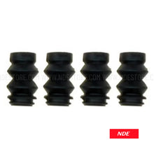Four black rubber bushings on a white background with 'NDE' branding.