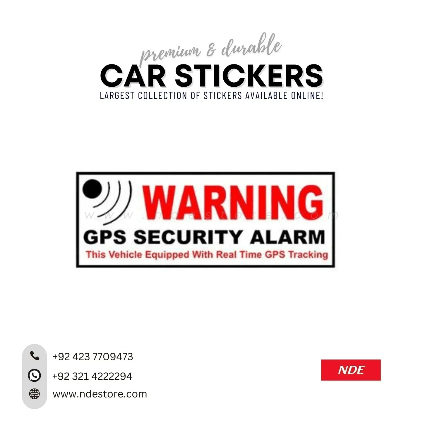 STICKER CAR ALARM SYSTEM STICKERS (SKU O6775) - ndestore.com