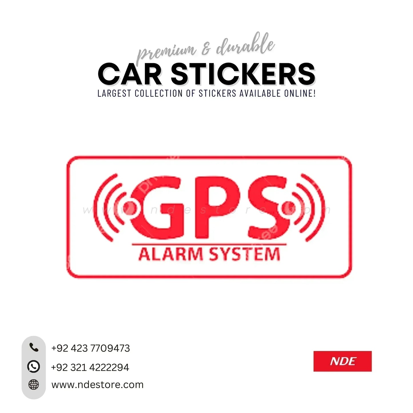 STICKER CAR ALARM SYSTEM STICKERS (SKU O6778) - ndestore.com