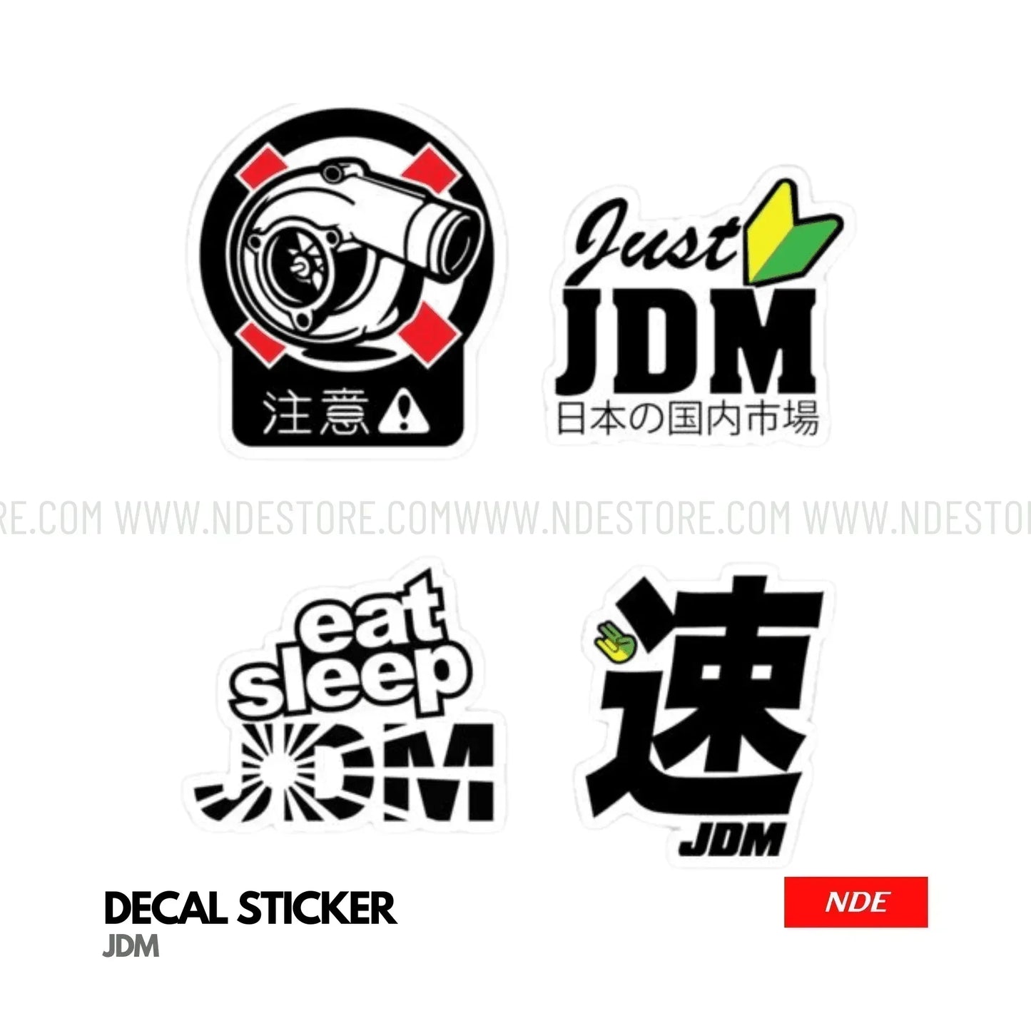 STICKER JDM SERIES 4 STICKERS (D17) - ndestore.com