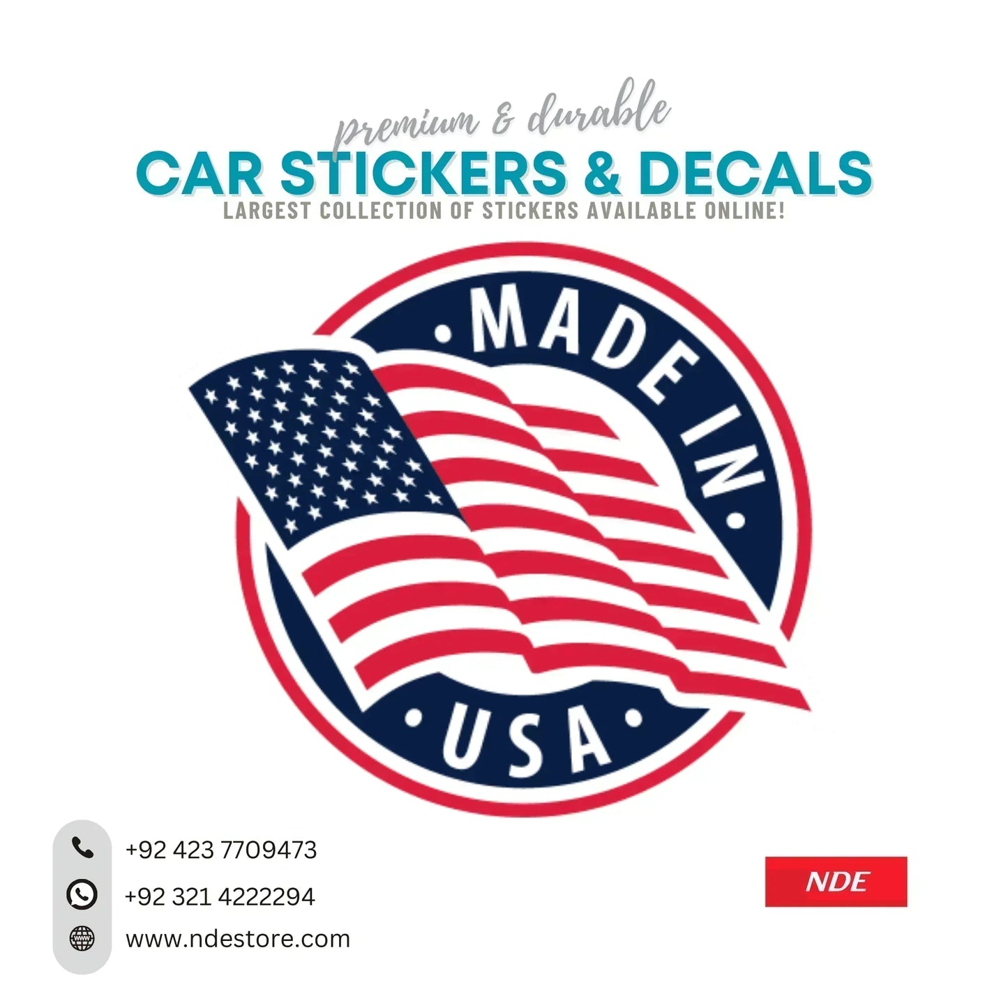 STICKER MADE IN USA - ndestore.com