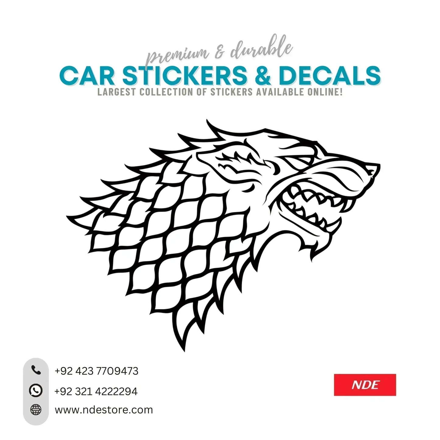 STICKER WOLF (HOUSE OF STARK) - ndestore.com