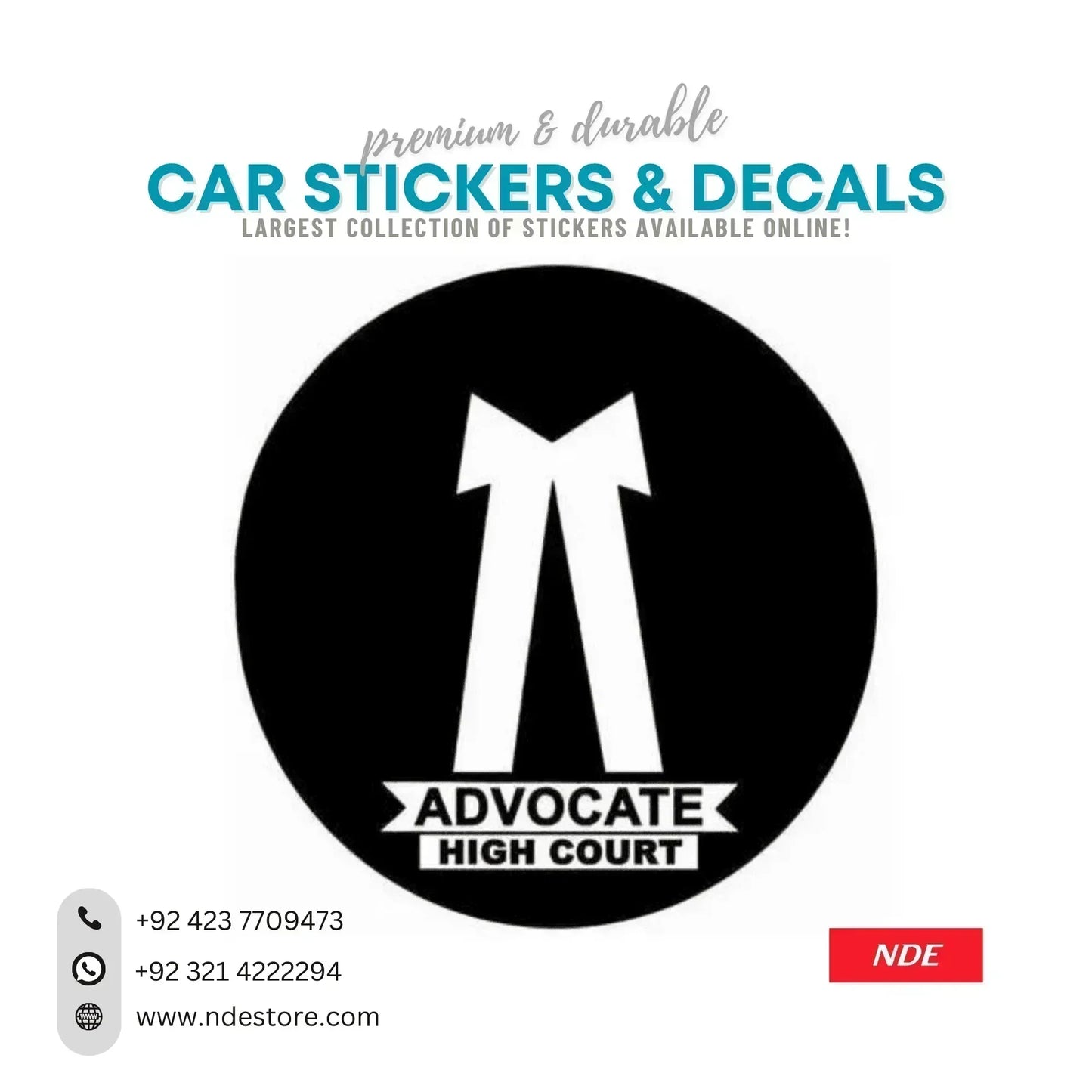 STICKER ADVOCATE HIGH COURT - ndestore.com