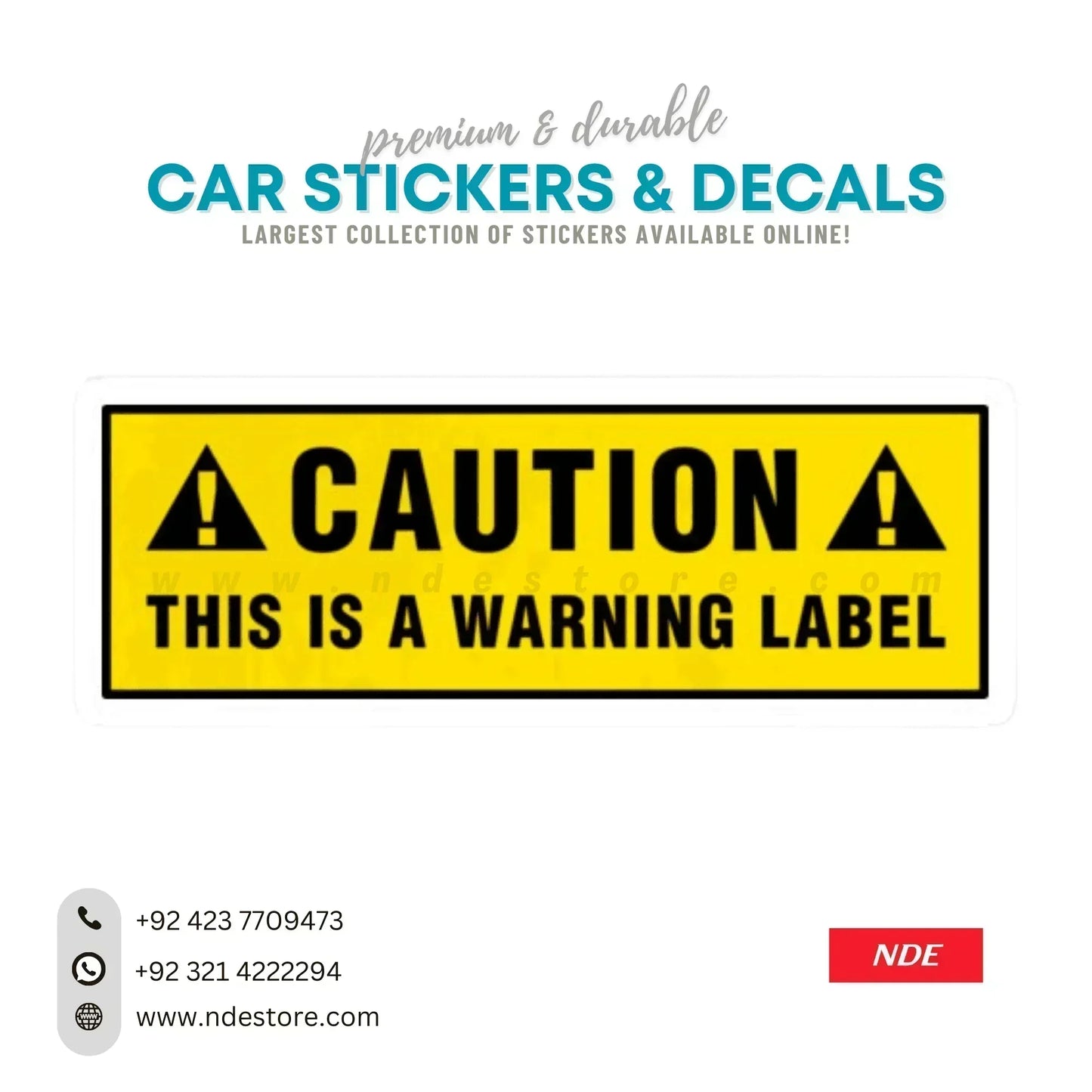 STICKER CAUTION WARNING LABEL - ndestore.com