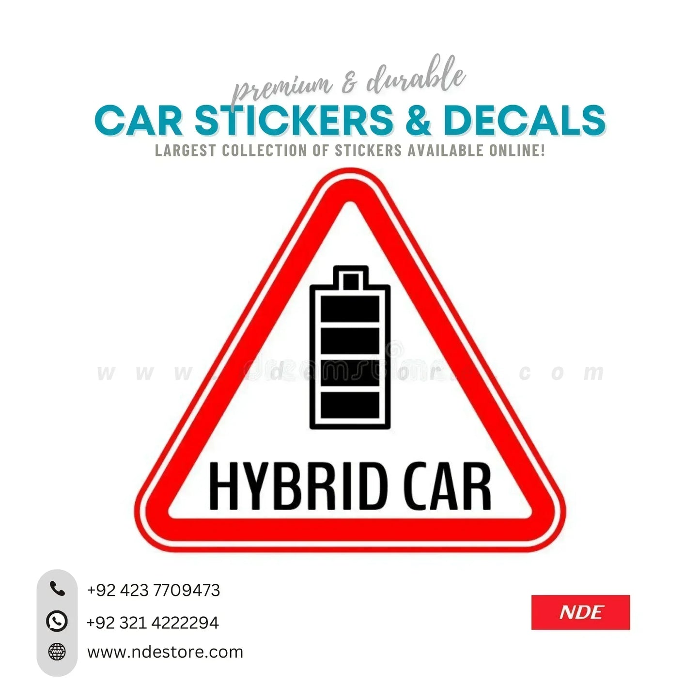 STICKER HYBRID CAR - ndestore.com