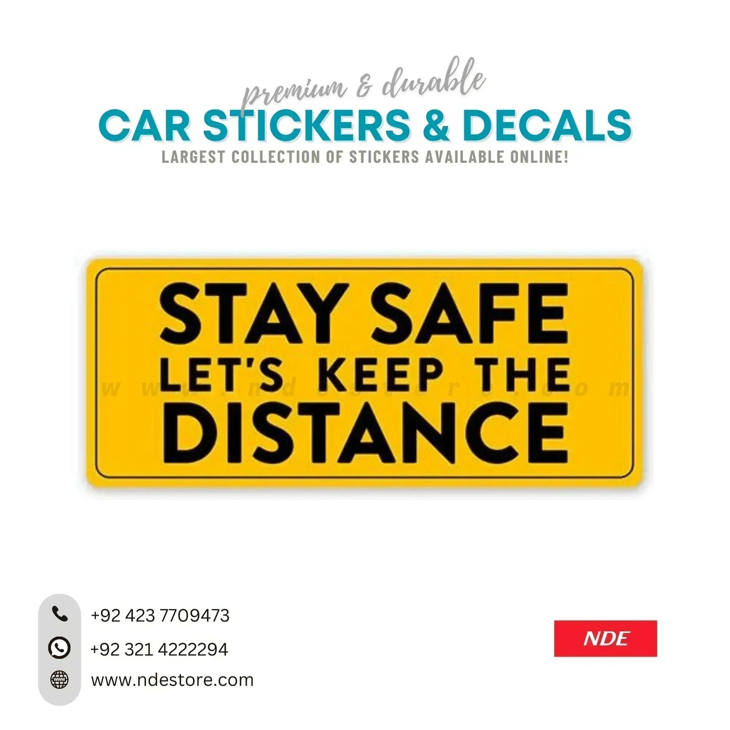 STICKER STAY SAFE LETS KEEP THE DISTANCE - ndestore.com