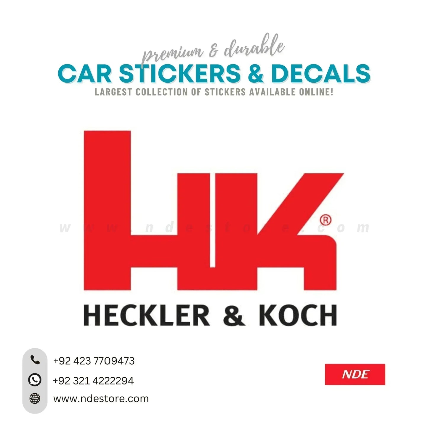 STICKER HECKLER & KOCH - ndestore.com