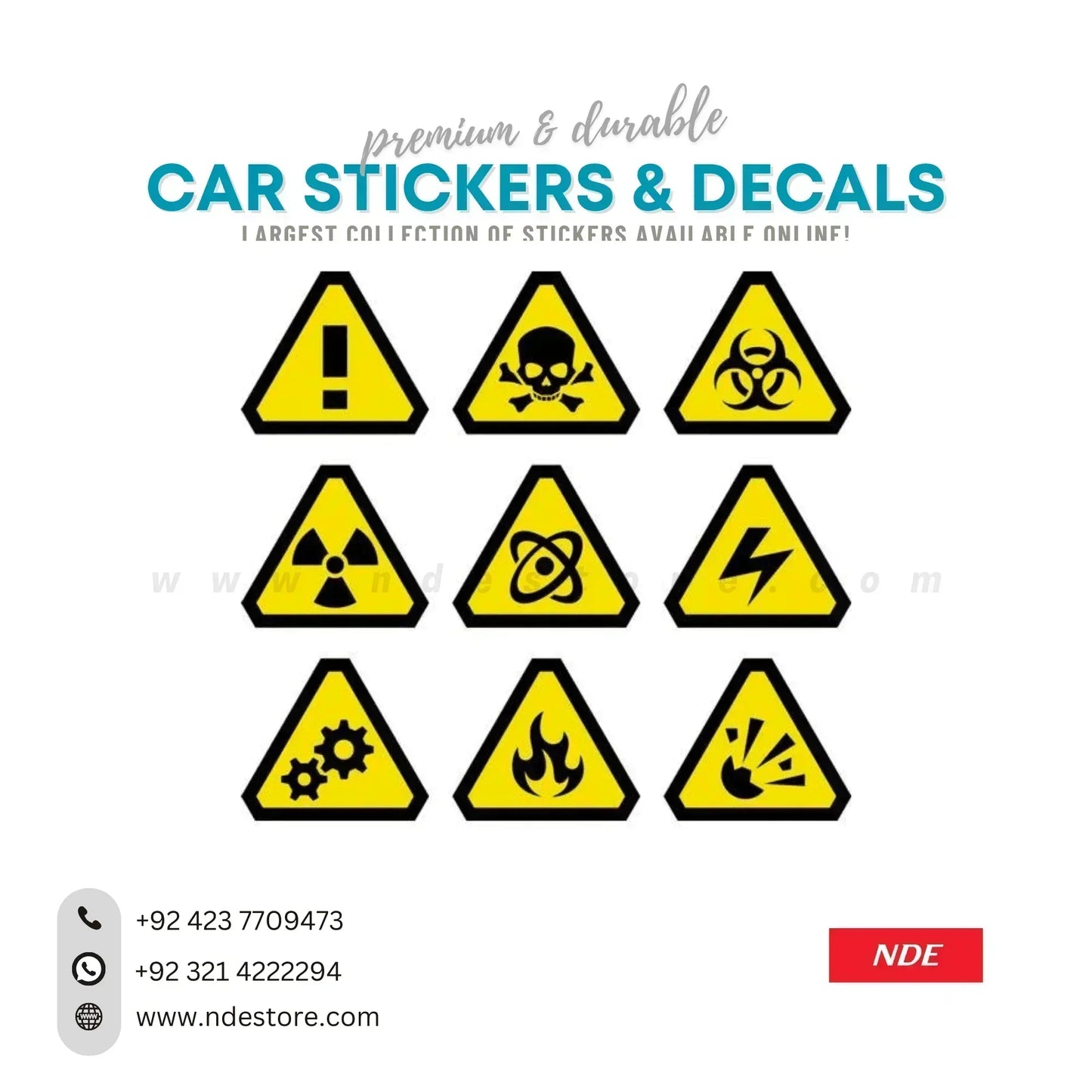 STICKER CAUTION SIGN SET - ndestore.com