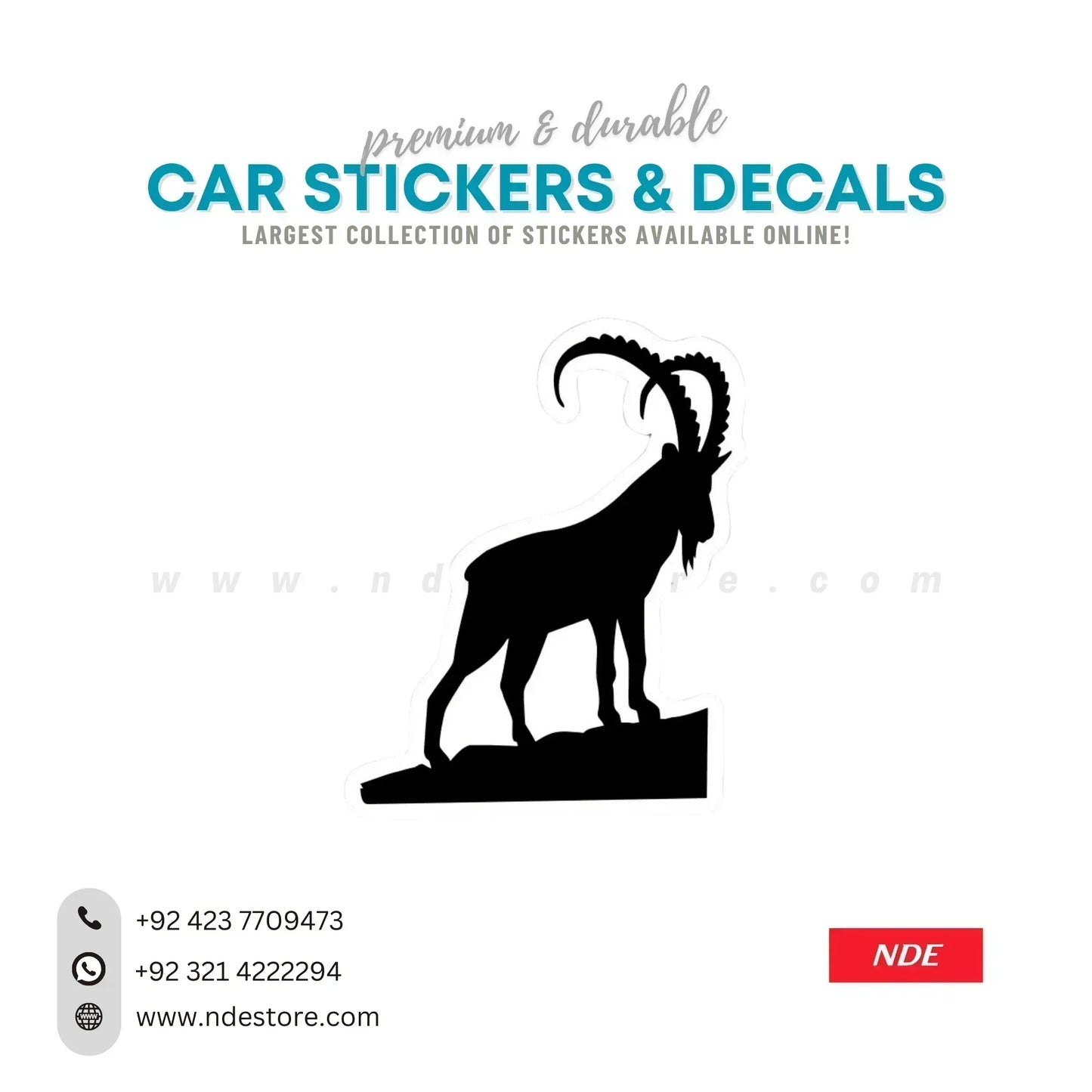 STICKER MARKHOR ON CLIFF - ndestore.com