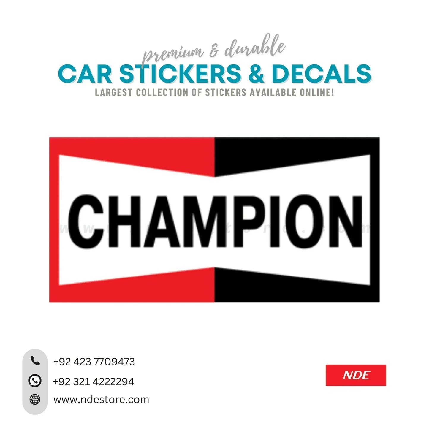 STICKER CHAMPION - ndestore.com