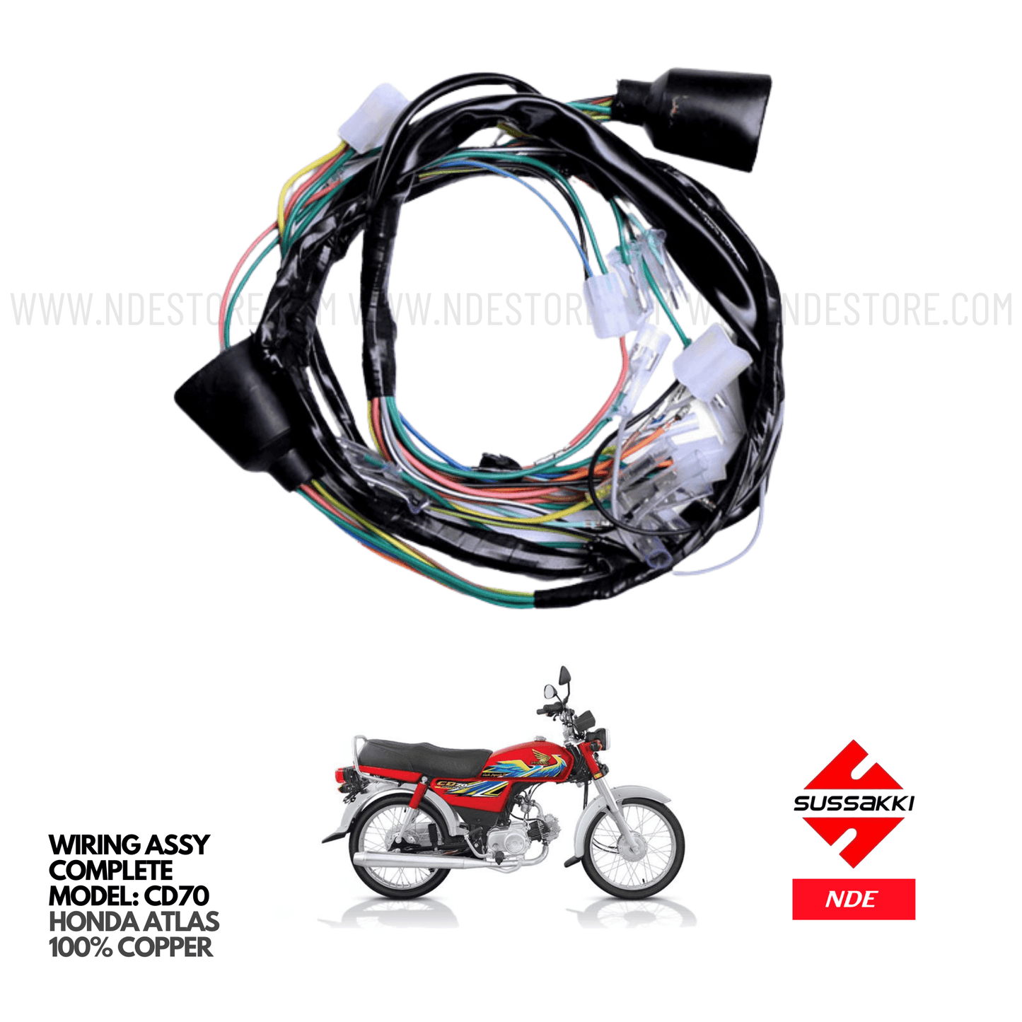 WIRING HARNESS COMPLETE FOR HONDA CD70 - ndestore.com