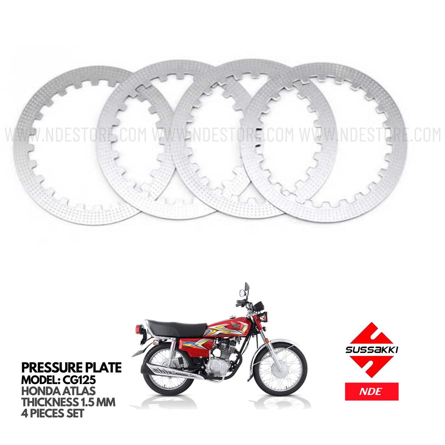 PRESSURE PLATE FOR HONDA CG125 - ndestore.com